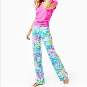 Lilly Pulitzer Georgia May Palazzo Pants Fished My Wish Small NWT